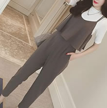 女孩什么身材适合穿连体裤：连体裤怎么上厕所图片