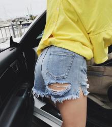 想增高显瘦 别错过这样的破洞牛仔裤（图）