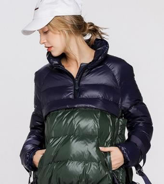 流苏连帽短款羽绒服搭配小脚裤：时尚减龄（图）