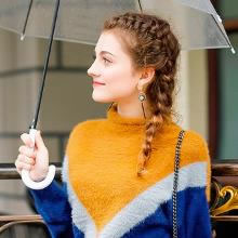 这几款高颜值的撞色羊绒毛衣搭配：个性十足（图）