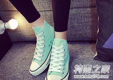 韩版潮流高帮女帆布鞋 时尚个性穿出休闲范儿