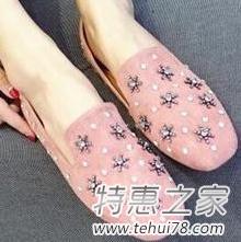 方头绒面淑女平底鞋 怎么搭配都让你美