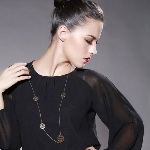 玫瑰金长款装饰链 玫瑰金长款装饰链