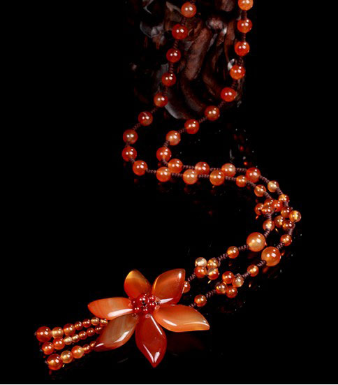 天然红玛瑙毛衣链 天然红玛瑙毛衣链