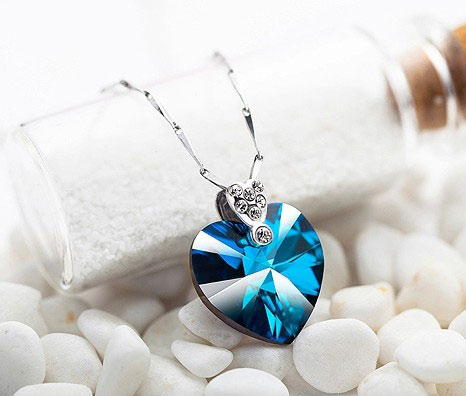 海洋之心水晶项链 海洋之心水晶项链
