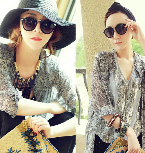 大框圆形防紫外线墨镜 大框圆形防紫外线墨镜