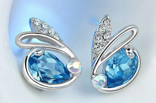 可爱精灵纯银耳钉