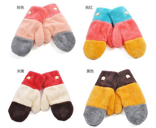 糖果色毛绒手套 糖果色毛绒手套