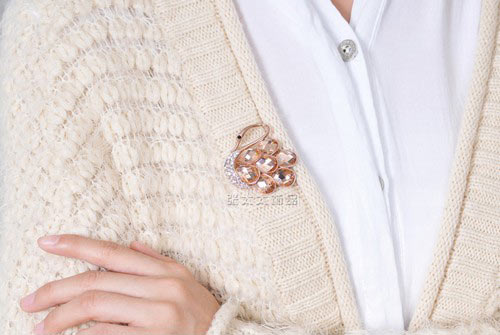 镶钻水晶天鹅胸针 镶钻水晶天鹅胸针