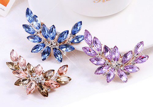 橄榄枝水晶胸针 橄榄枝水晶胸针