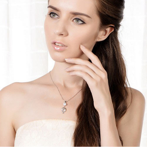 海豚吊坠锁骨链