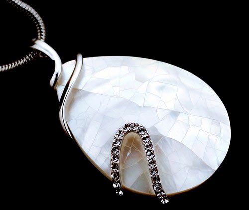 天然海贝毛衣链