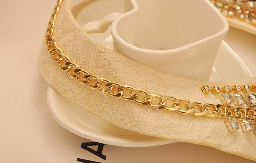 蕾丝复古珍珠假领子