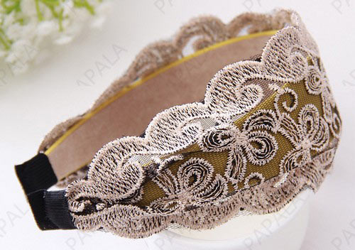 气质花朵宽边蕾丝发卡 气质花朵宽边蕾丝发卡