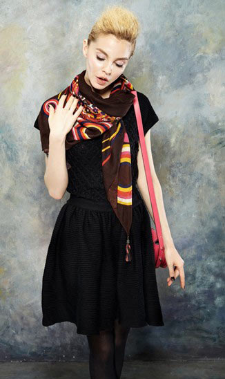 彩色条纹复古围巾 彩色条纹复古围巾