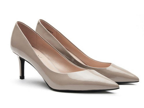 牛皮裸色尖头高跟鞋 牛皮裸色尖头高跟鞋