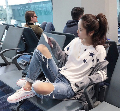 彩条拼接真皮小白鞋 彩条拼接真皮小白鞋