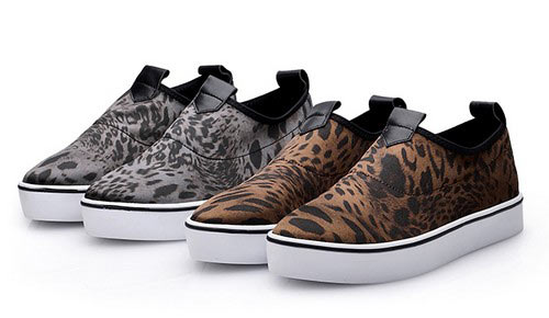 豹纹深口厚底乐福鞋 豹纹深口厚底乐福鞋