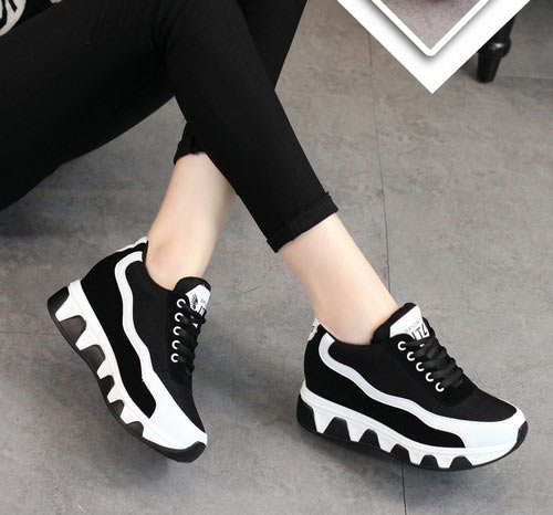 撞色内增高休闲鞋 撞色内增高休闲鞋