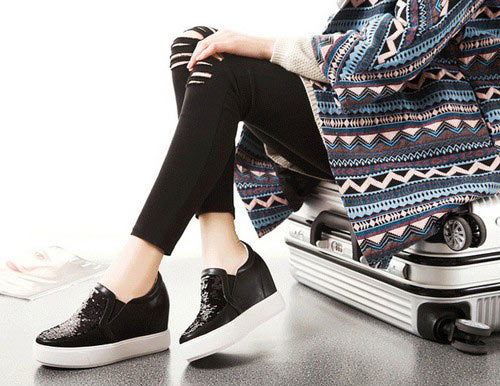 亮片内增高懒人鞋 亮片内增高懒人鞋