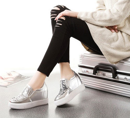 亮片内增高懒人鞋 亮片内增高懒人鞋