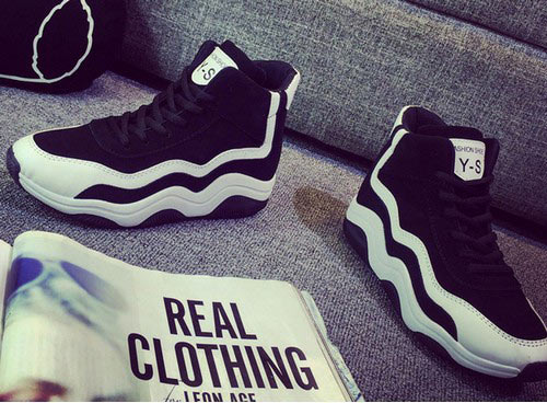 双色厚底内增高松糕鞋 双色厚底内增高松糕鞋