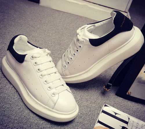 头层猪皮中跟小白鞋 头层猪皮中跟小白鞋