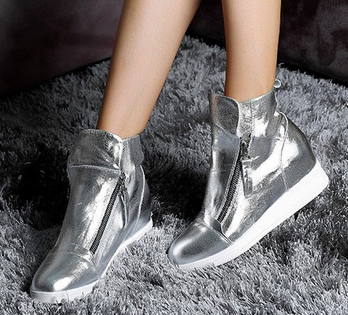 内增高平底真皮单鞋 内增高平底真皮单鞋