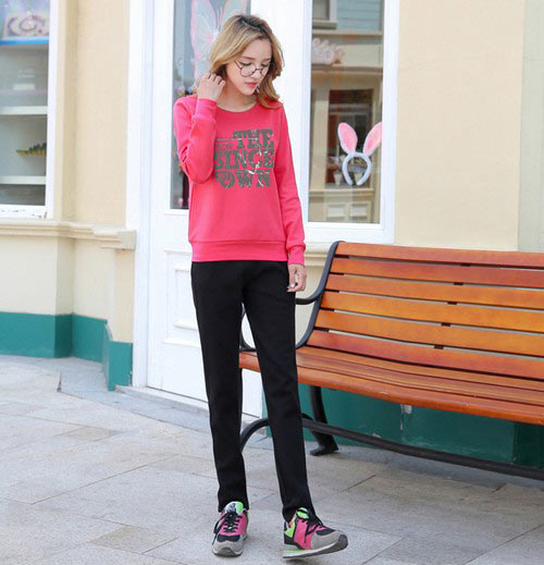 字母印花套头卫衣套装 字母印花套头卫衣套装