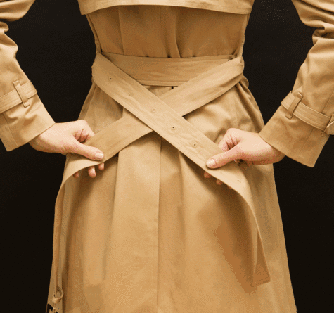 风衣后面腰带怎么系,风衣蝴蝶结系法图解 风衣后面腰带怎么系,风衣蝴蝶结系法图解