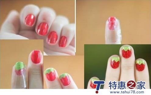 草莓美甲DIY