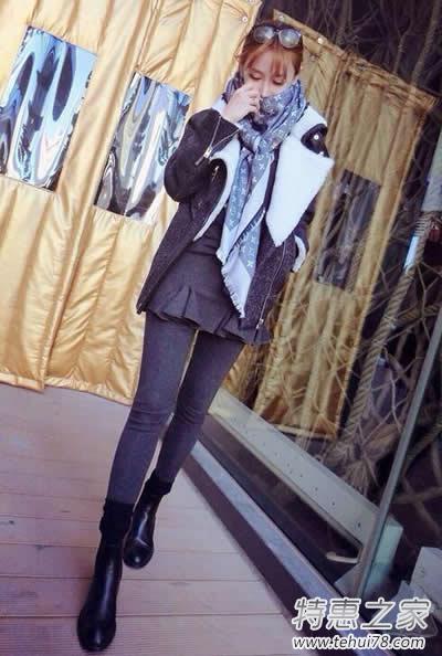 新款女士平底靴子搭配 打造时尚女郎