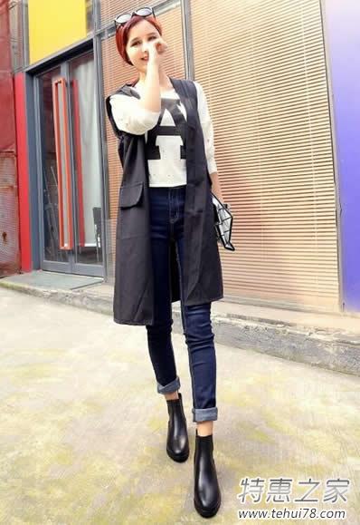 新款女士平底靴子搭配 打造时尚女郎